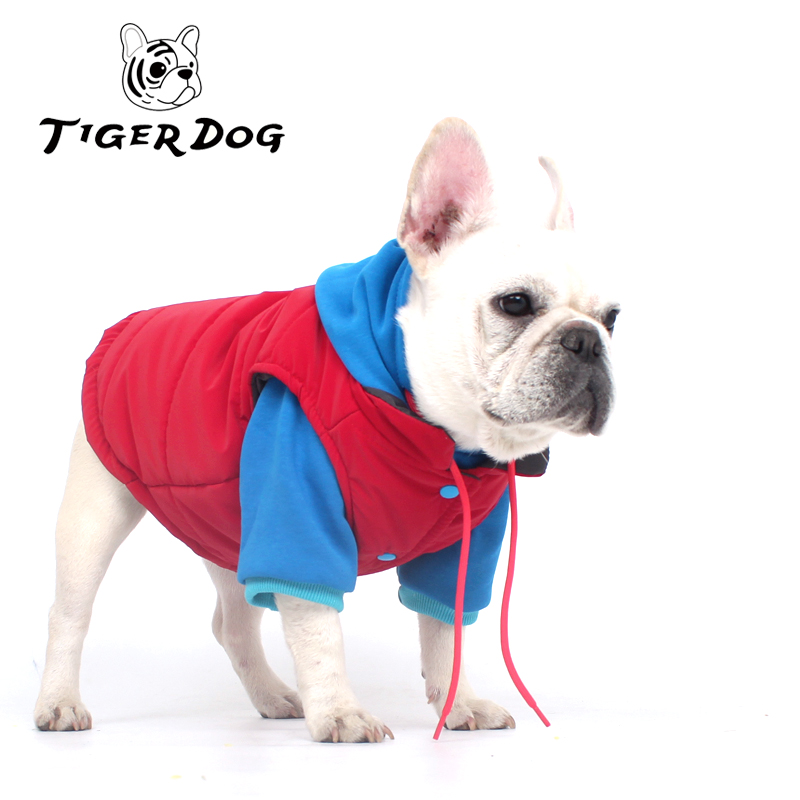 TIGERDOG狗冬季加绒保暖防风棉衣马甲宠物法斗巴哥御寒中小型衣服