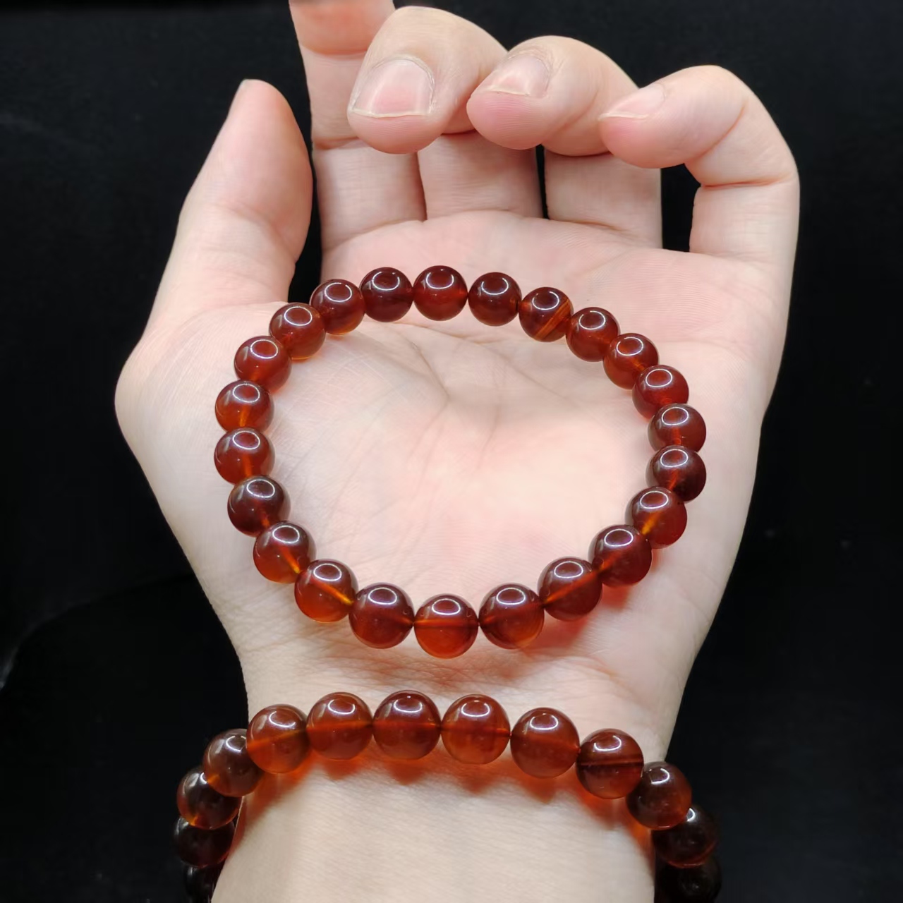 【康康严选】紫罗兰琥珀单圈手串K2【多样性发其一】约8mm+