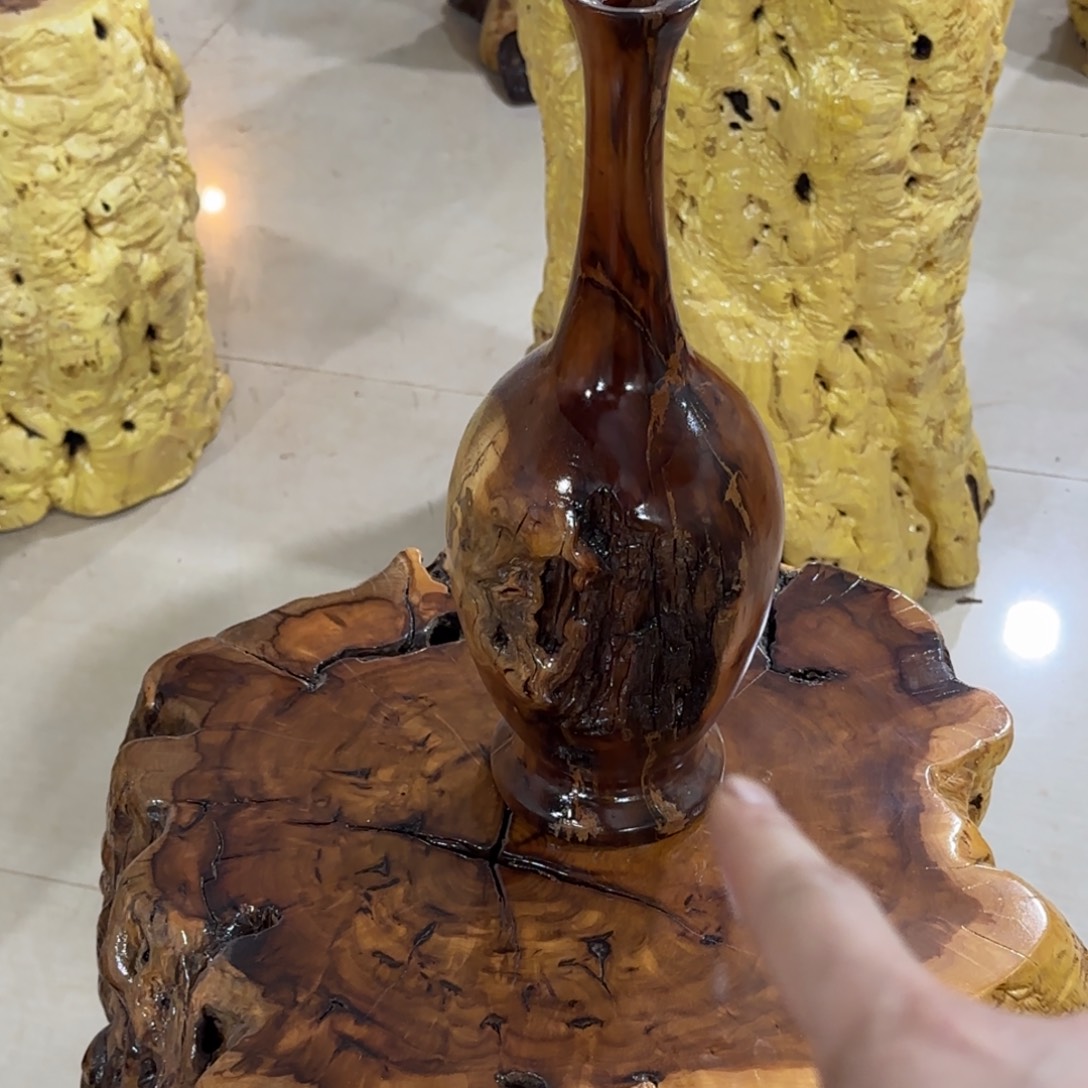 好***报龙纹鸡心枣木手工艺品 