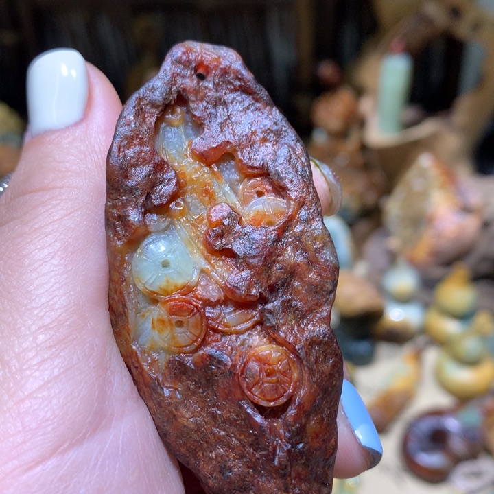 岫岩河磨玉（透闪石质玉）挂件未镶嵌用****6