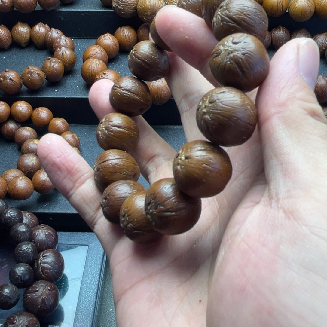 大***兵紫金鼠手串17尺寸纯圆