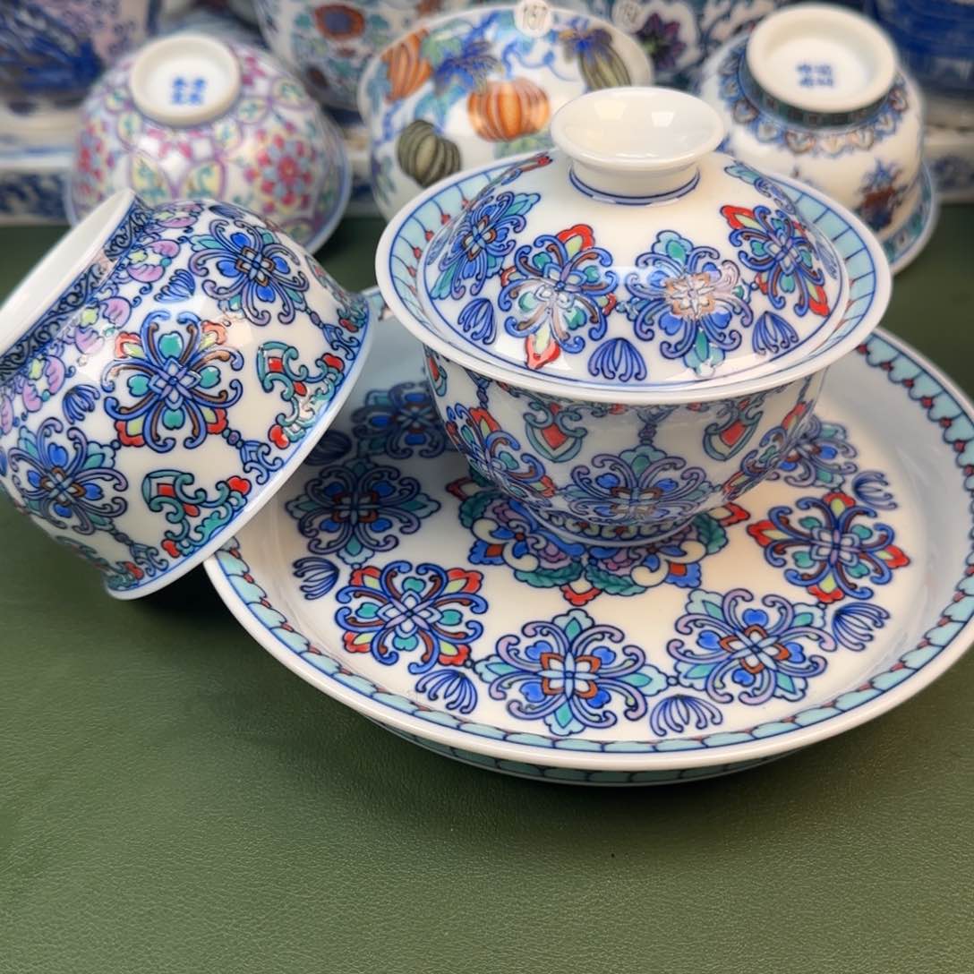 彦祖纯手工手绘茶具