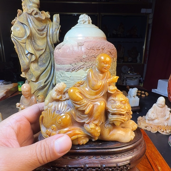 西***叔寿山石寿山石工艺品摆件艺术品