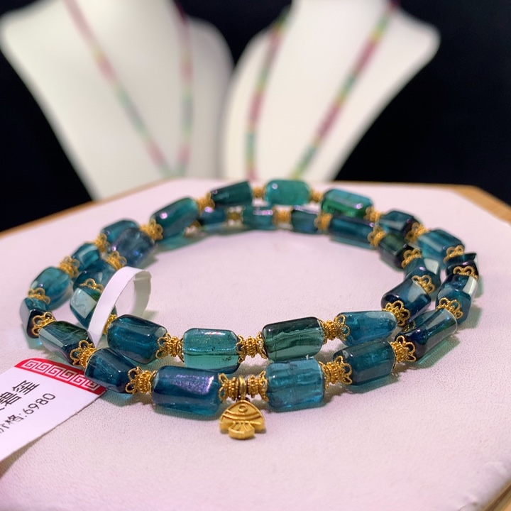 双色碧玺手链未镶嵌