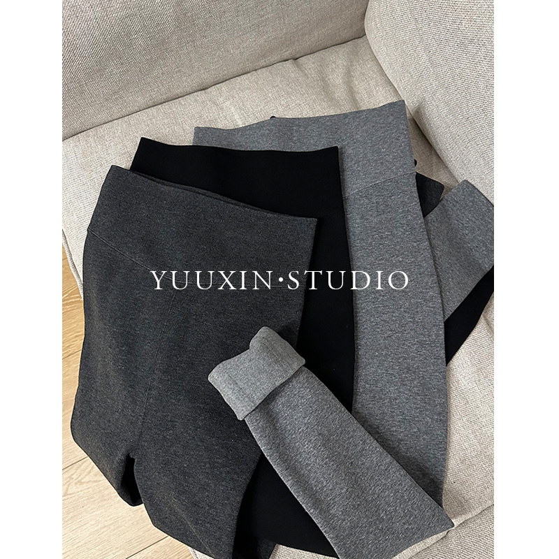 【YUUXIN】羊毛暖绒打底裤~280克左右 冬季高弹羊毛打底保暖九分裤