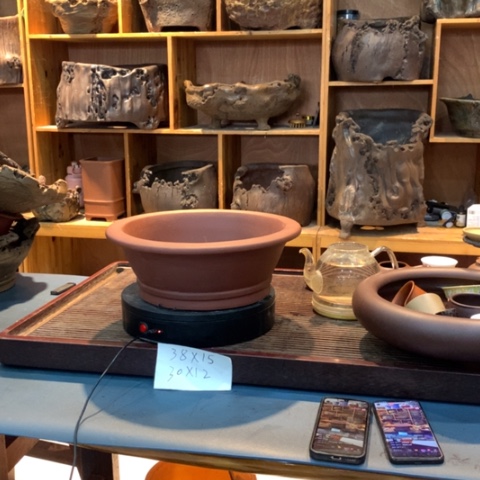 紫砂花盆红泥圆盆