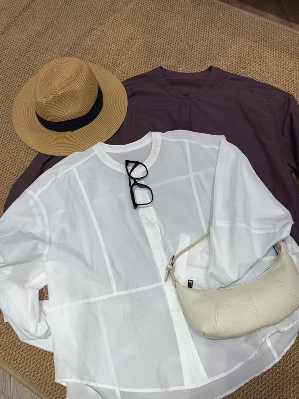 简约圆领长袖衬衫86018