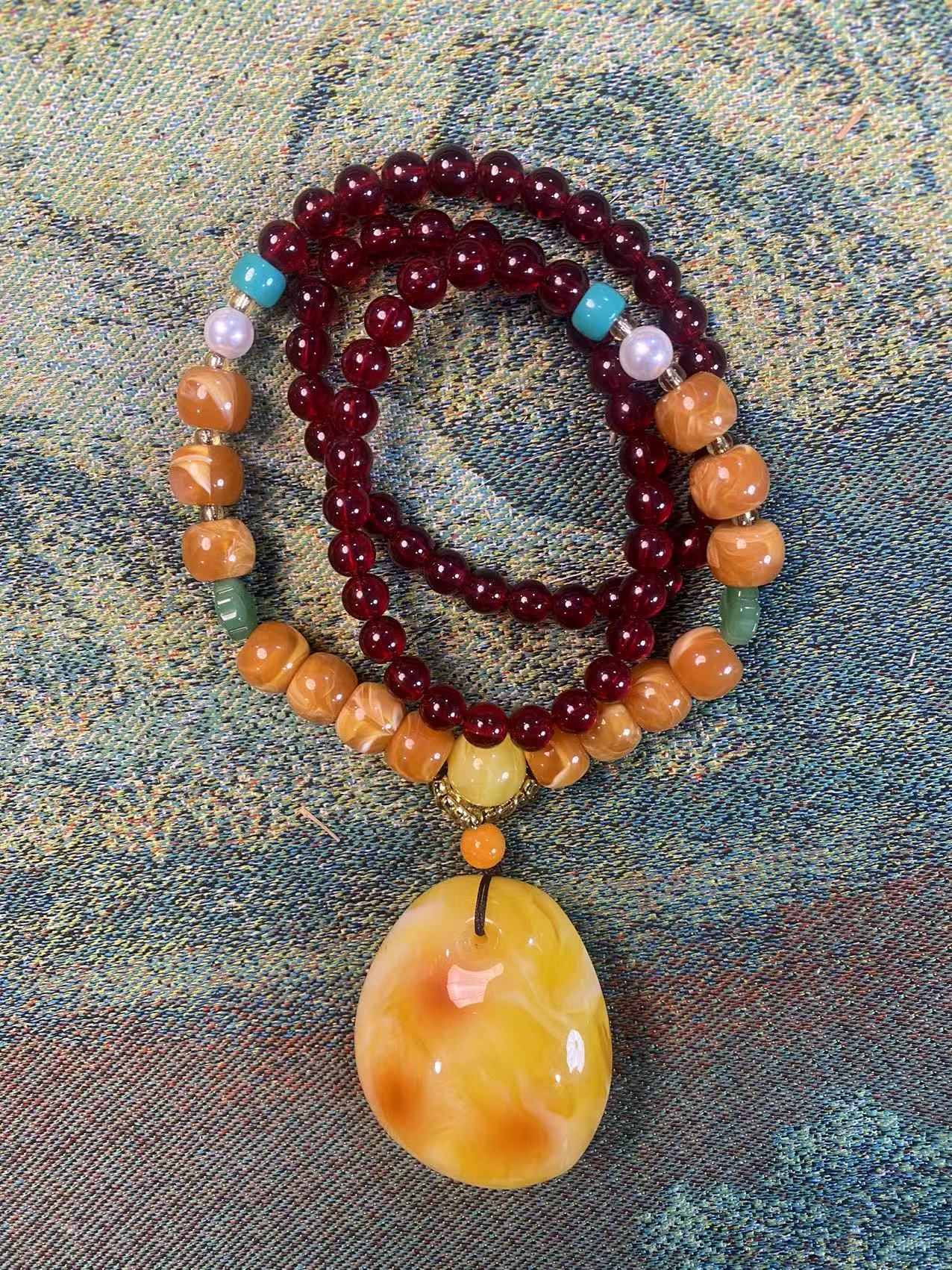 瑞哥专属蜜蜡吊坠项链G88