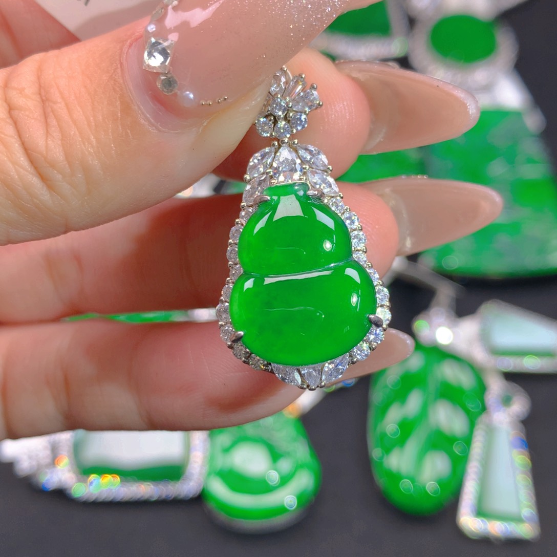 翡翠银S925镶嵌颈饰111111111111