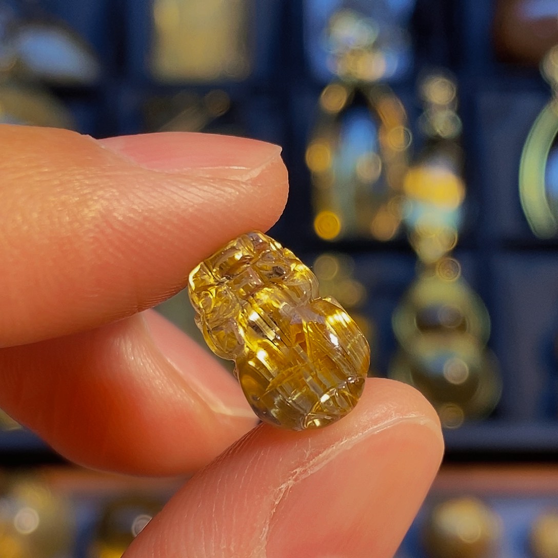 水晶颈饰未镶嵌天然钛晶貔貅吊坠