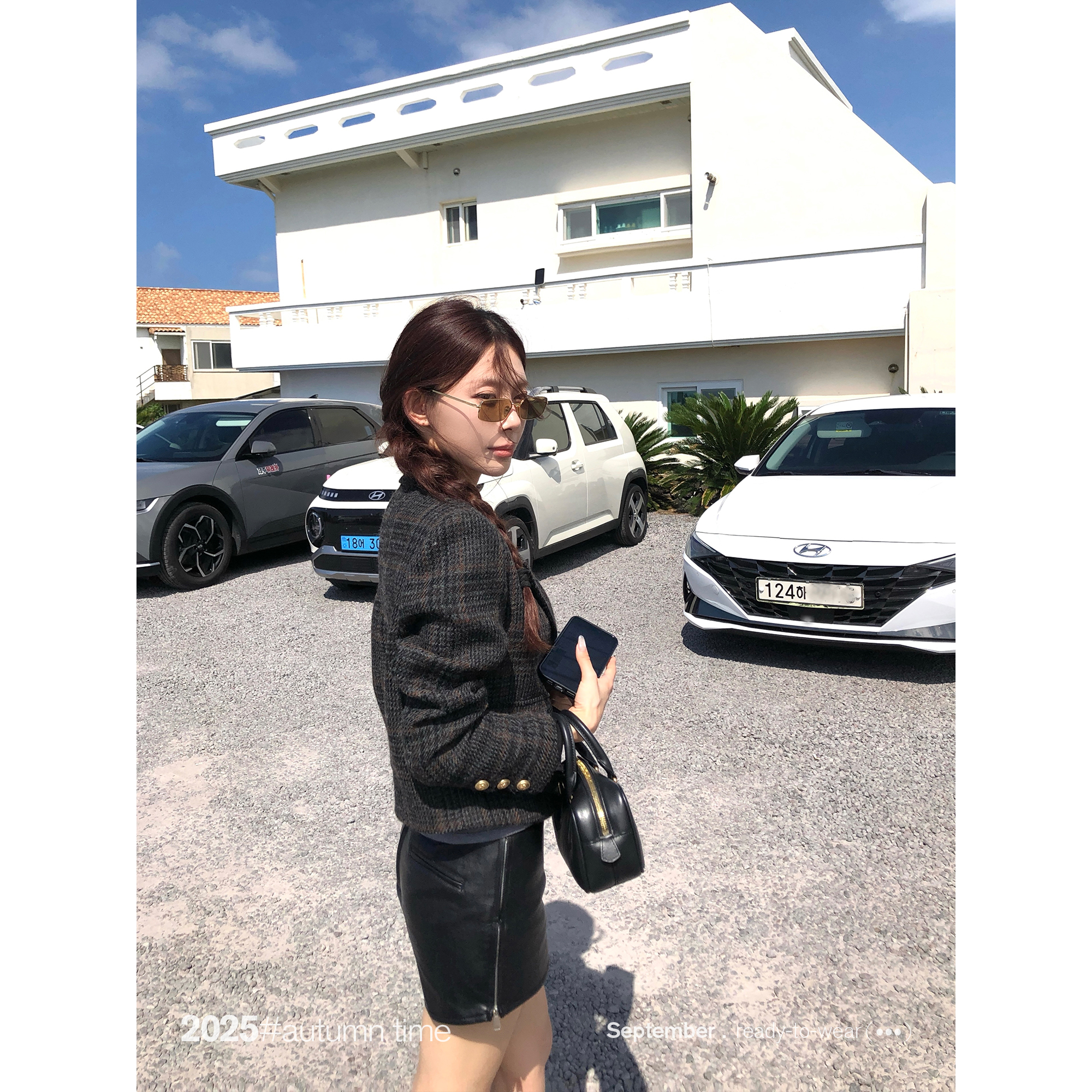 SUNONEONE 精致小香风修身短款外套女秋季韩系长袖开衫上衣H1371W