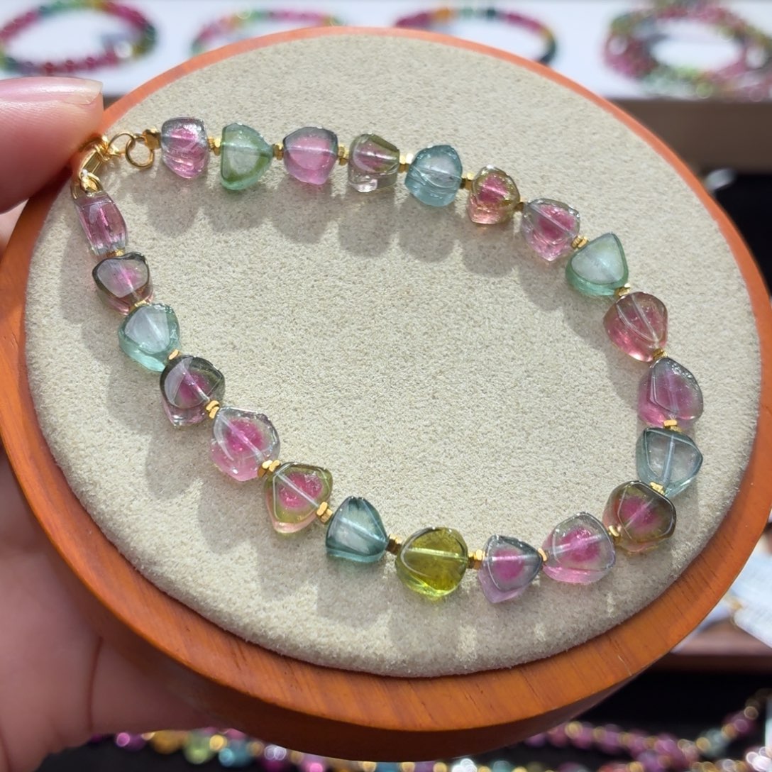 碧玺未镶嵌手串两天看货期