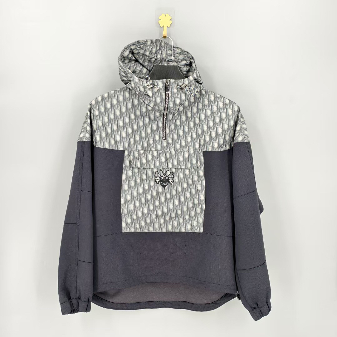 99新 DIOR/迪奥 葡萄籽奢潮/Dior半拉链冲锋衣/M外套时尚夹克上衣
