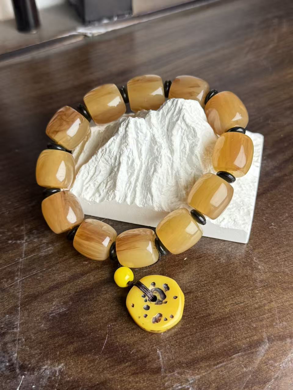 【福瀚】白色桶珠手串