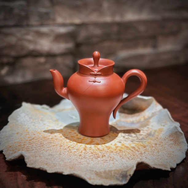 潮简正品 钟贵河 婉儿壶 115cc 双盖 潮州手拉朱泥壶全手工紫砂壶