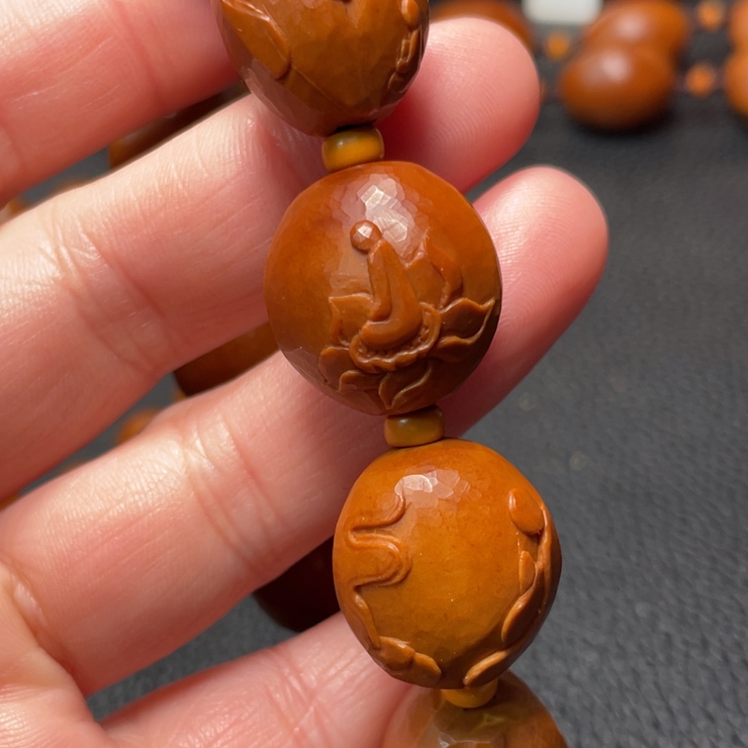 橄榄核手串/手链1.8左右铁核纯刀铲无相佛