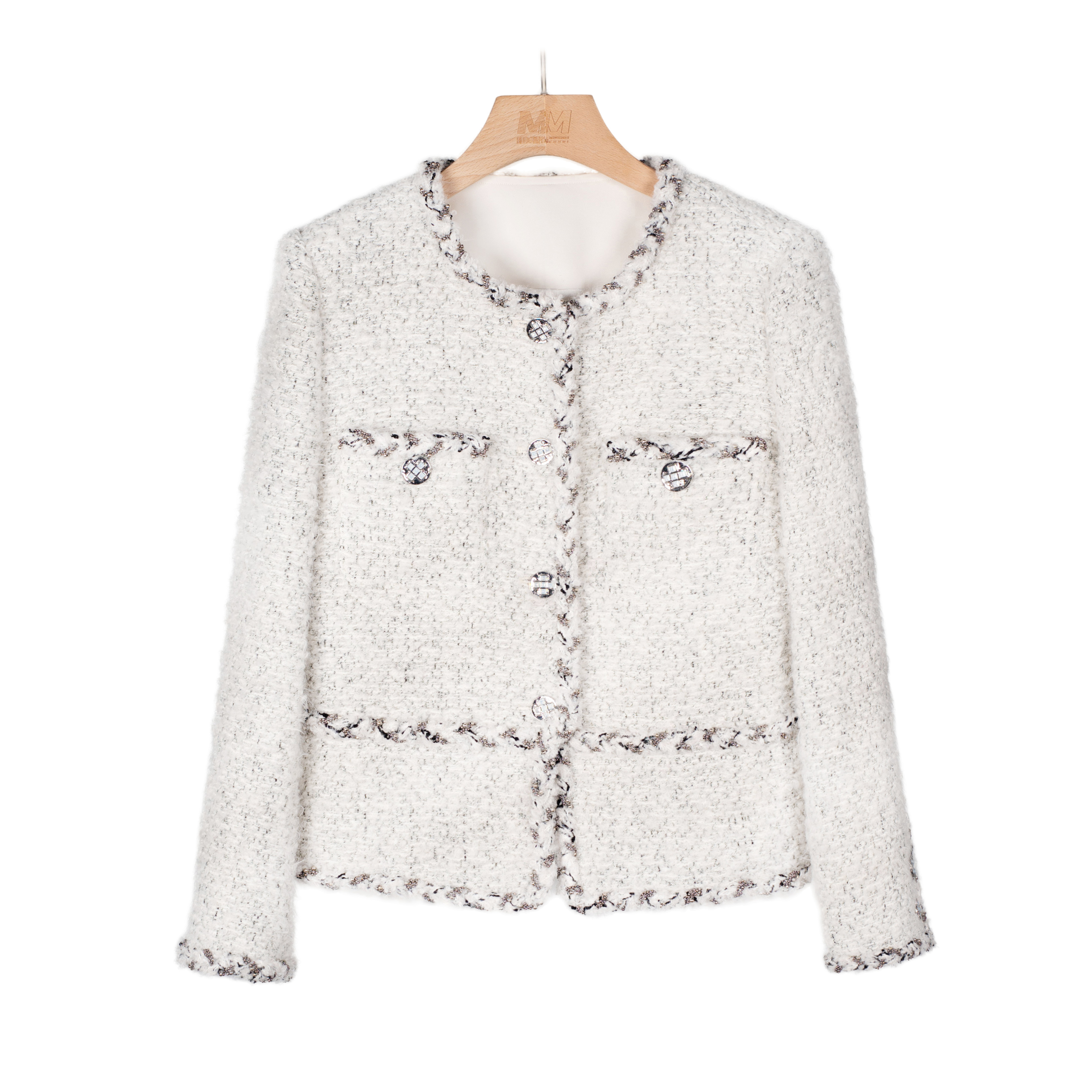 杭州超哥【白沙】2024年新款米灰色小香风外套CO83513