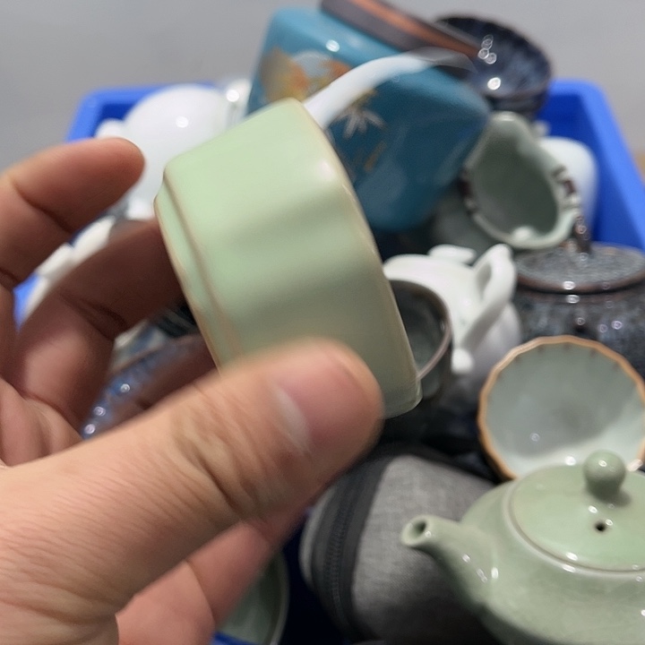 弥***）瓷片默认微瑕瓷器、茶具、壶、摆件，介意勿拍 