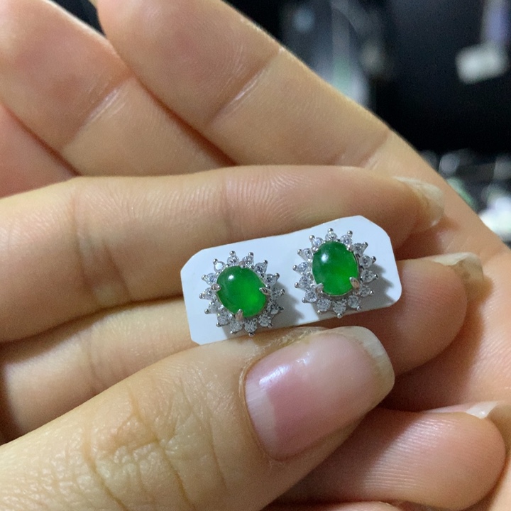 翡翠银S925镶嵌戒指