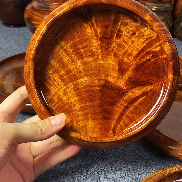 木老***茶花梨木笔洗一个