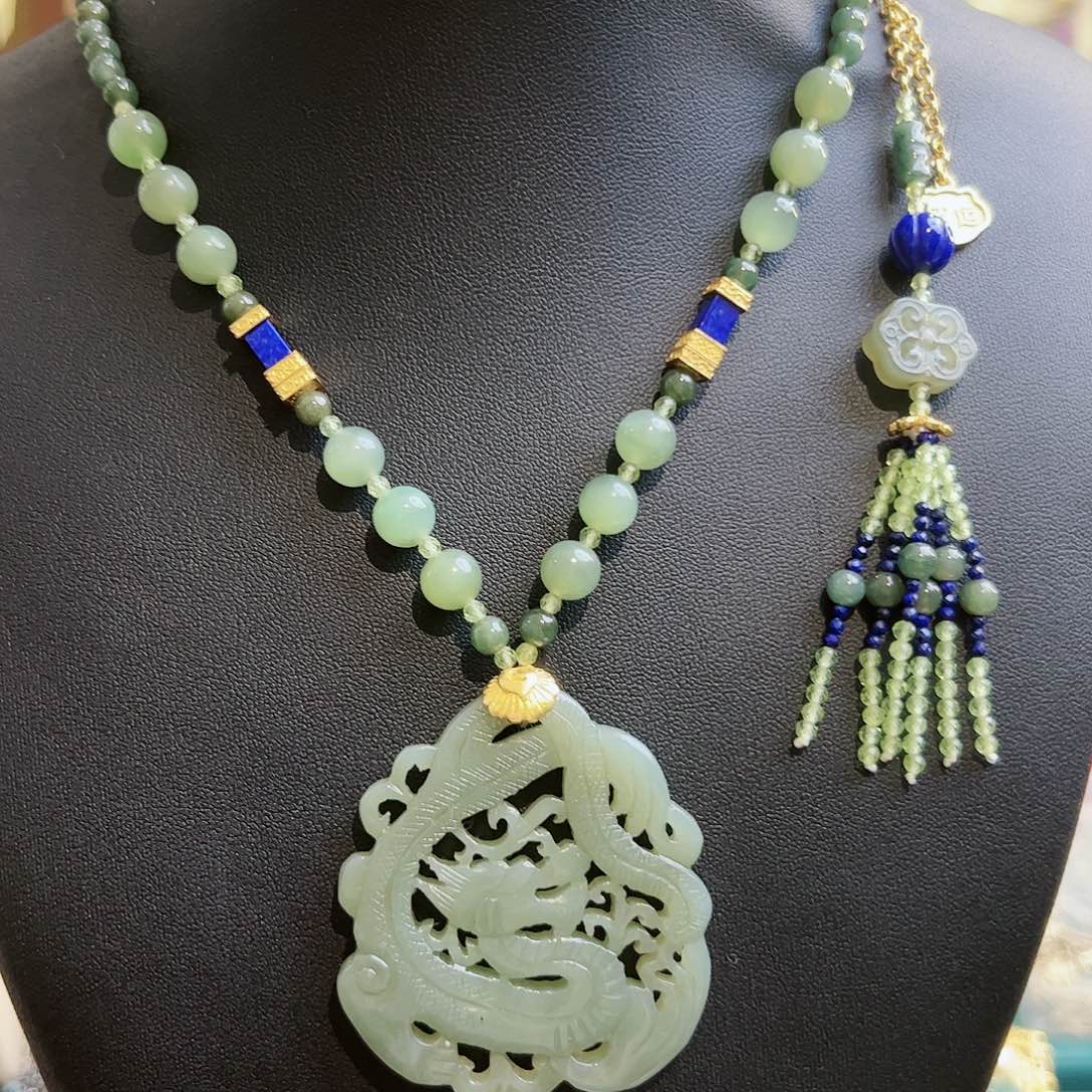 和田玉项链未镶嵌项链