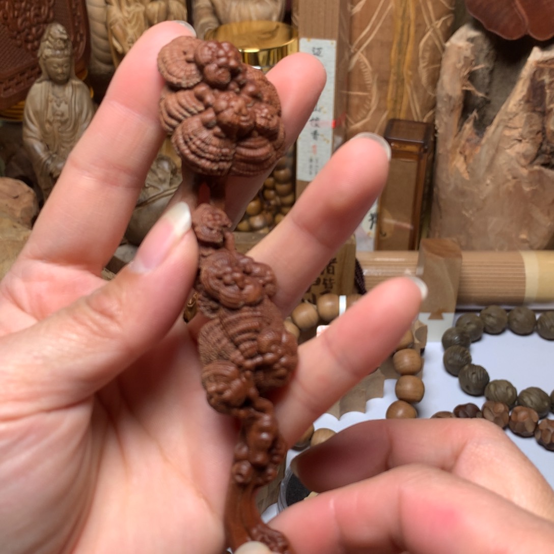 檀香木手串/手链老山檀香雕刻件