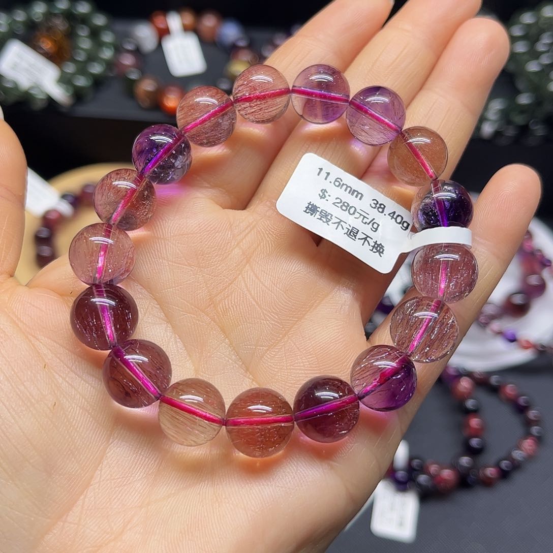 水晶手链未镶嵌是***～