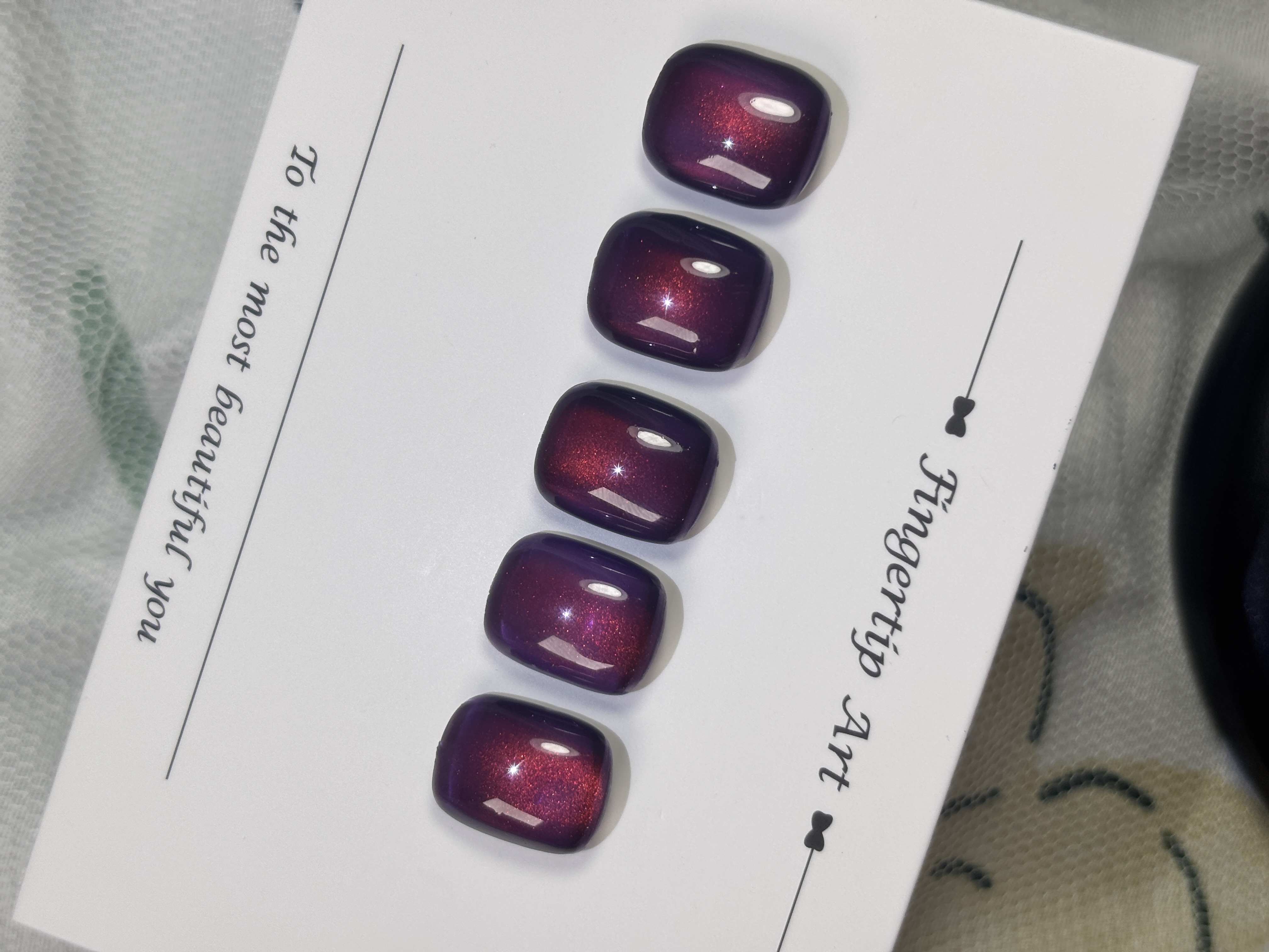 嘉尚睿甲油胶火云猫眼2025年秋冬流行显白紫色红光猫眼美甲店专用