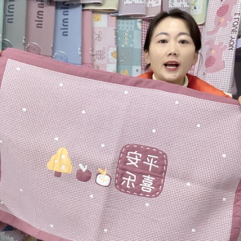 棉特价酒红色平安喜乐