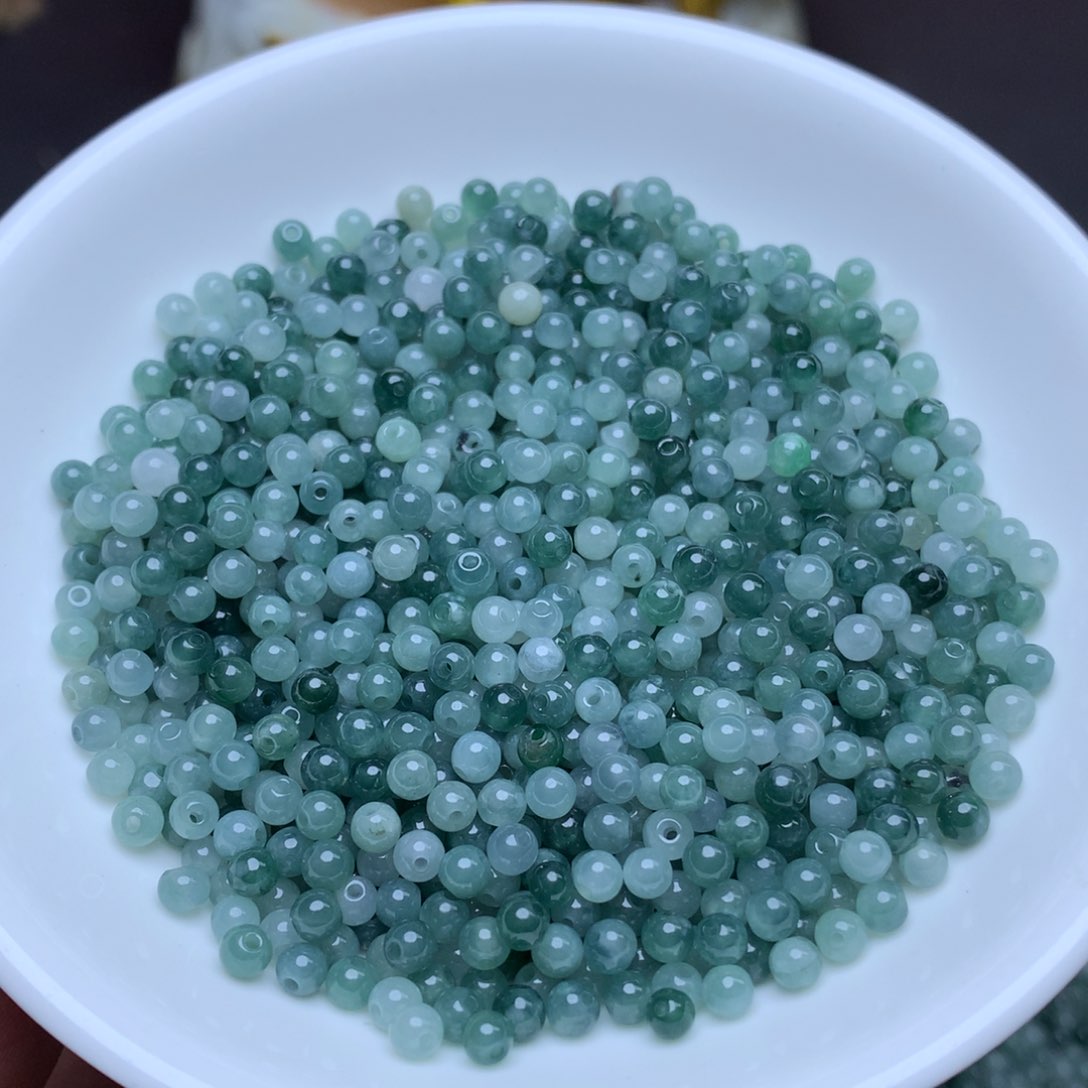 【闪购商品】翡翠手链未镶嵌卡3.5冰蓝水100个