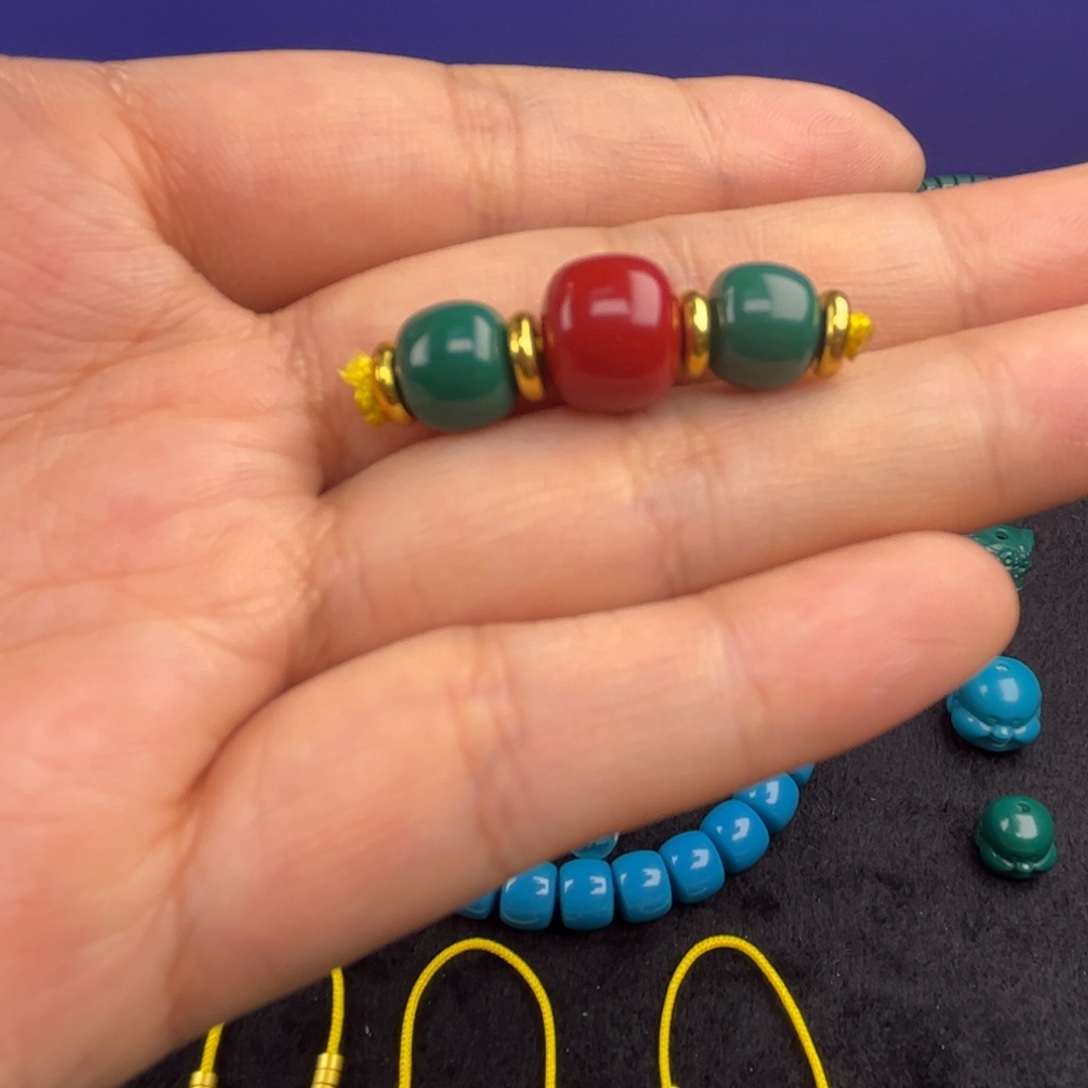 琉璃非金属红绿灯三连珠8.10.8