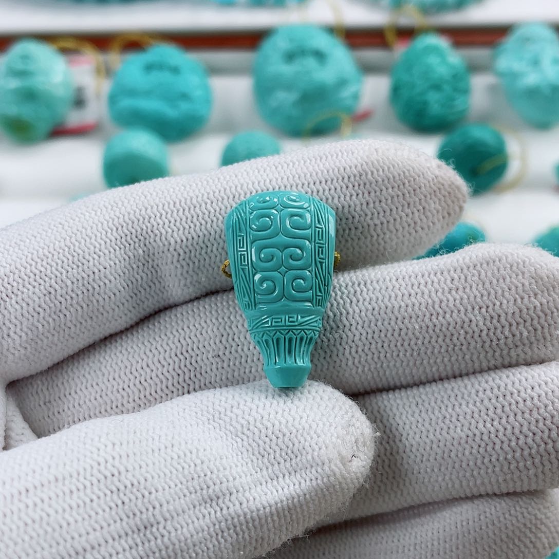 绿松石车挂未镶嵌