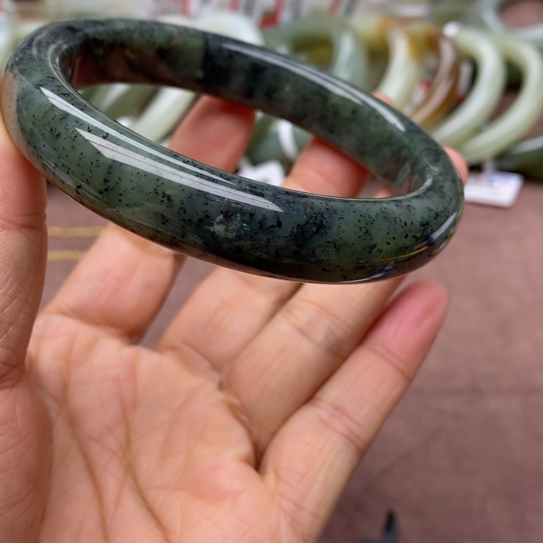 和田玉手镯未镶嵌62-65