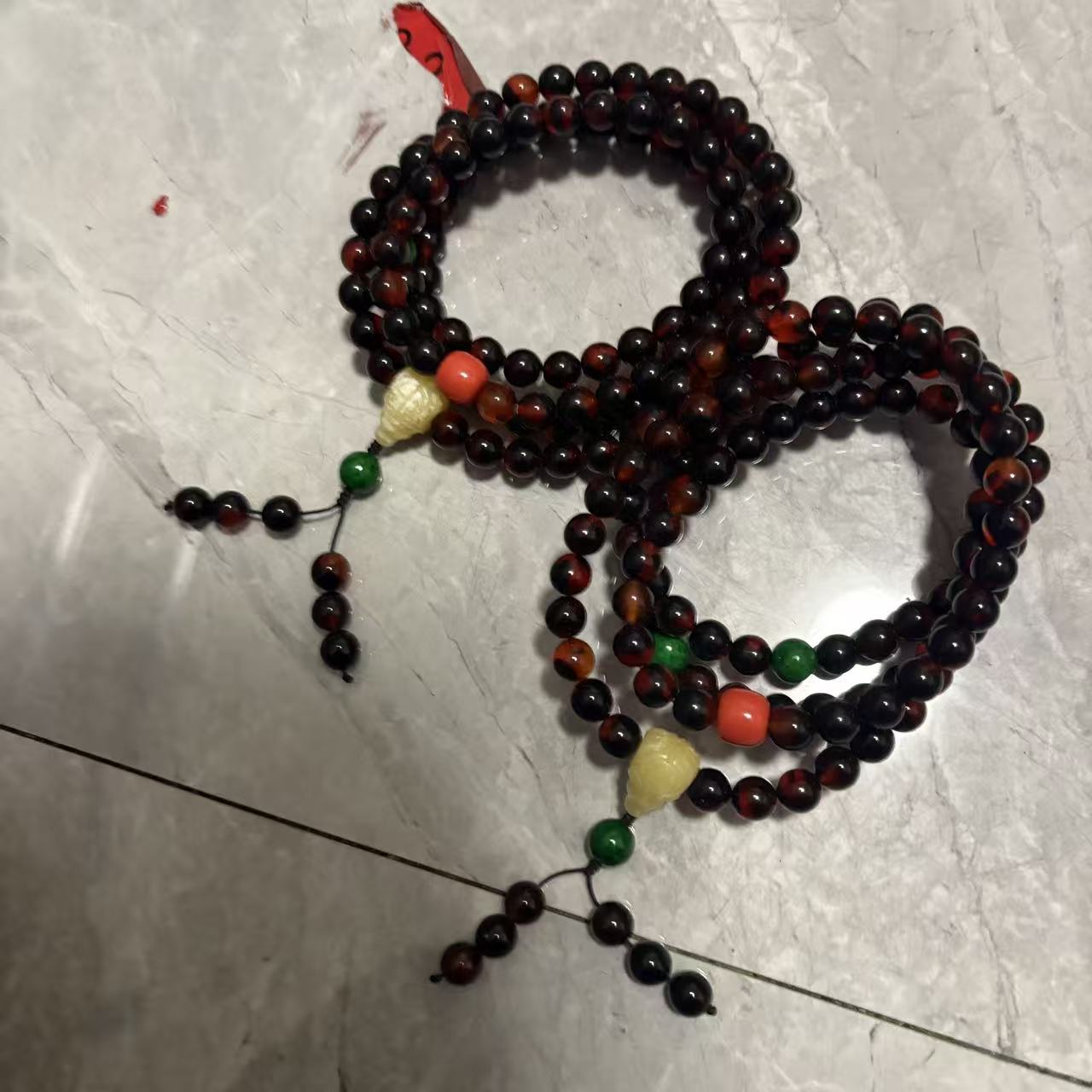 非金属羽毛项链 帽帽DIY佛珠项链-9mm左右多样性发其一j16