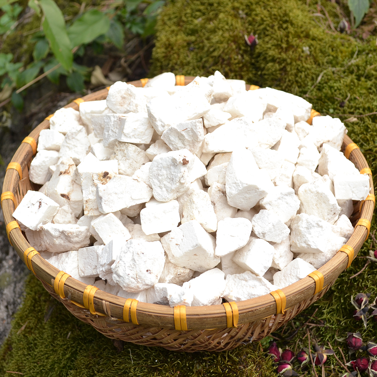 贵州正宗【原切】深山老茯苓太阳晒干无硫500克非种植搭配五指毛桃