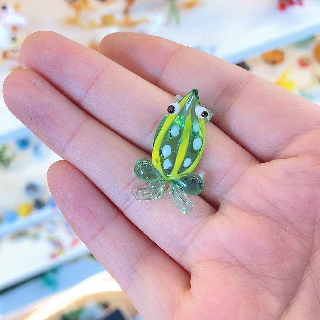 琉璃手工艺品口****灵青蛙