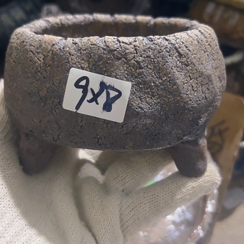 红陶粗陶花盆手工