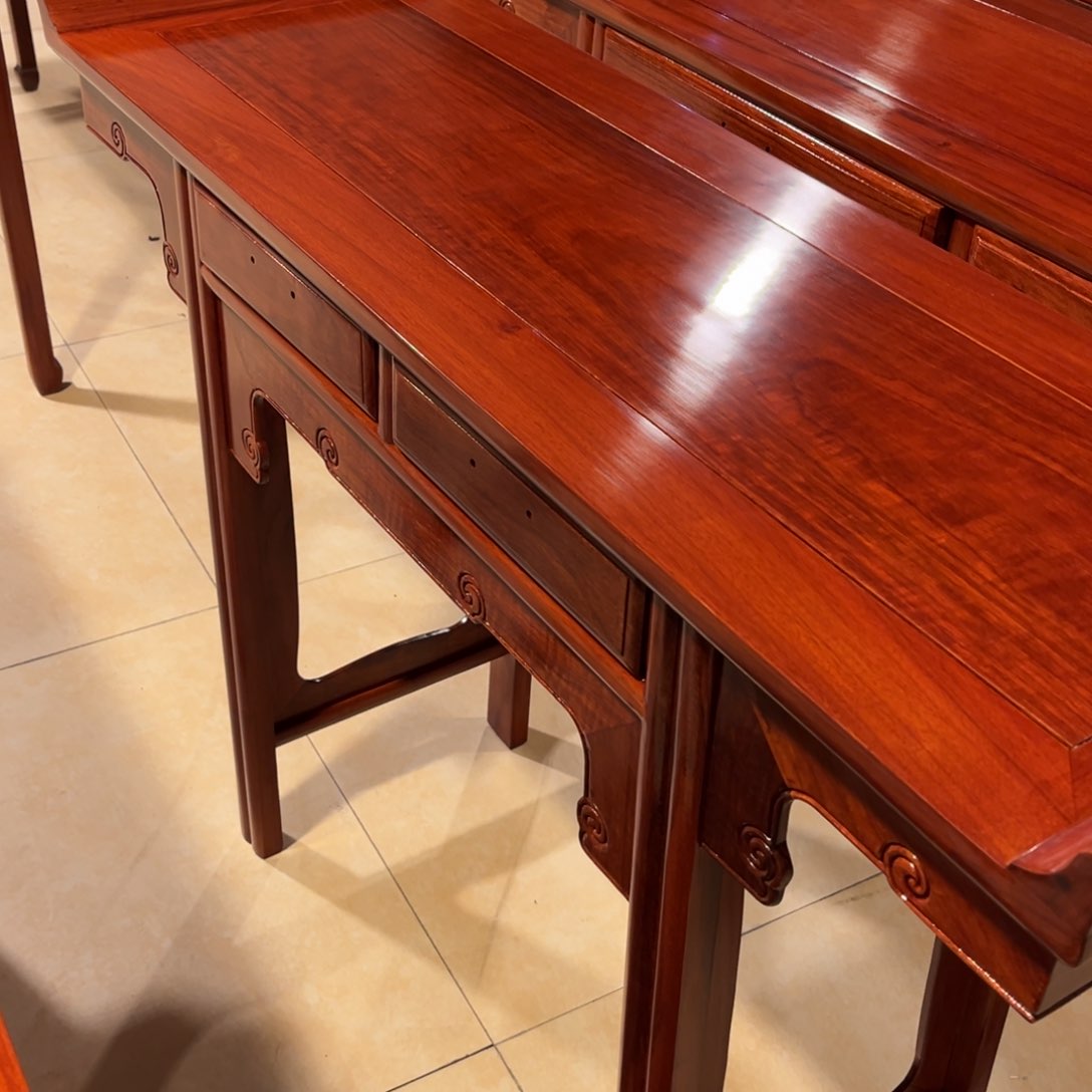 紫檀木类柜类家具下**来缅甸花梨木翘头案128