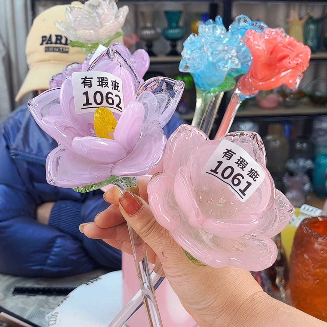 *****1062瑕1061瑕 家悦琉璃花器摆件