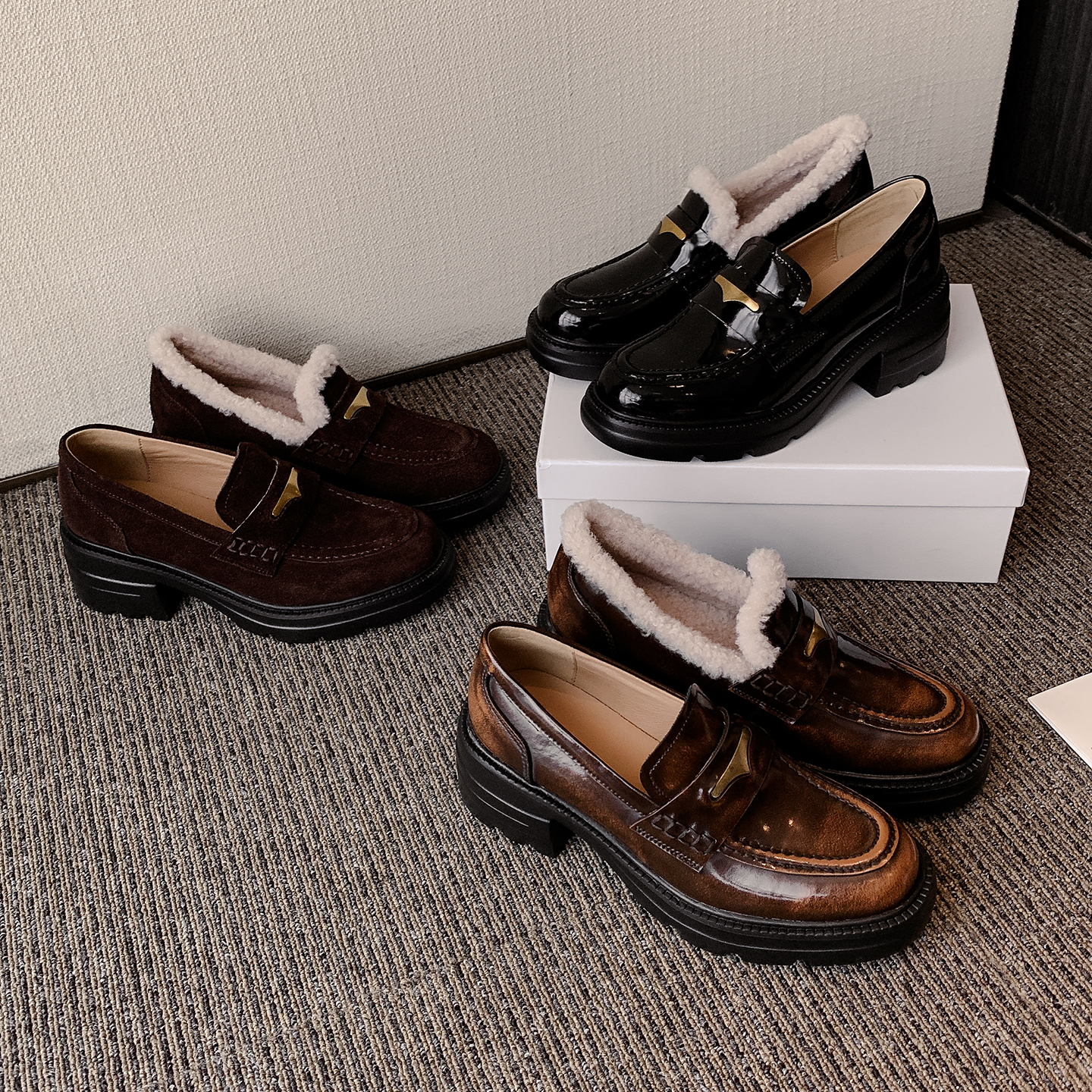 增高6cm时尚潮流百搭女士乐福鞋  2699