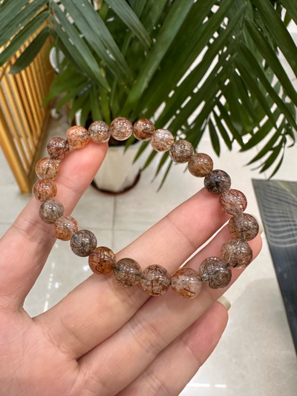 黑金超七卡8毫米单圈手串