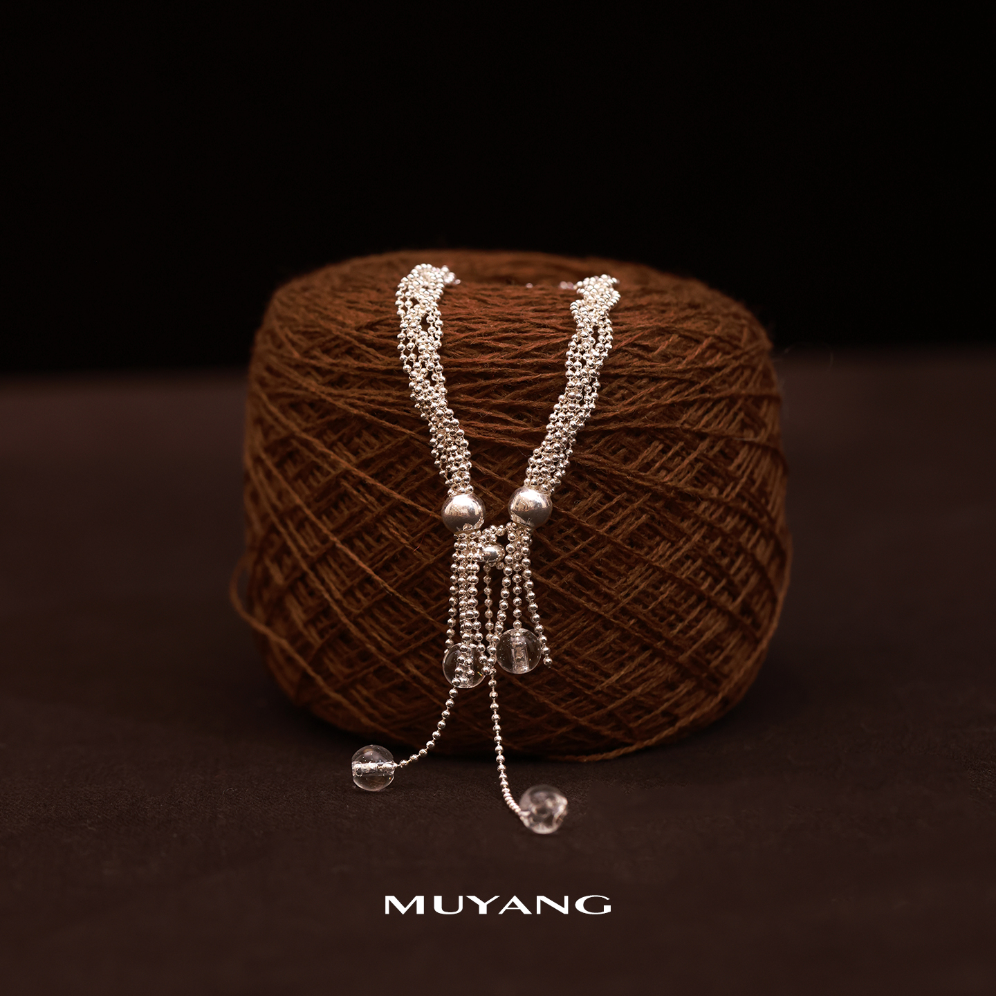 muyang/慕阳 铜合金琉璃手链 手工手链气质编织可调节织雾手链