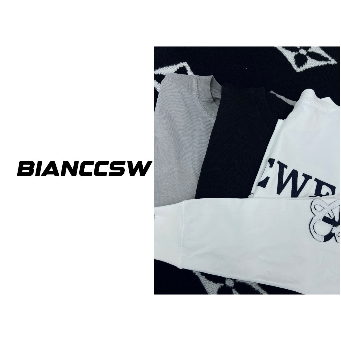 【贴布撞色刺绣】新款高品质重磅做旧长袖卫衣