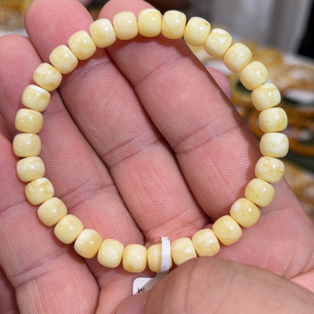 琥珀未镶嵌手链虎皮妖花00007.0mm