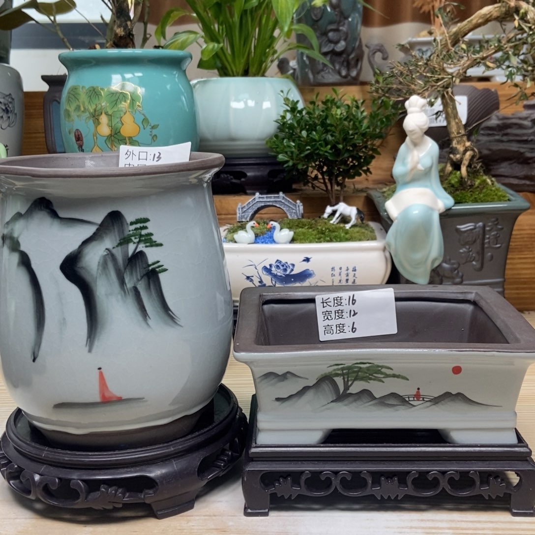 紫砂花盆陶瓷花盆陶瓷艺术