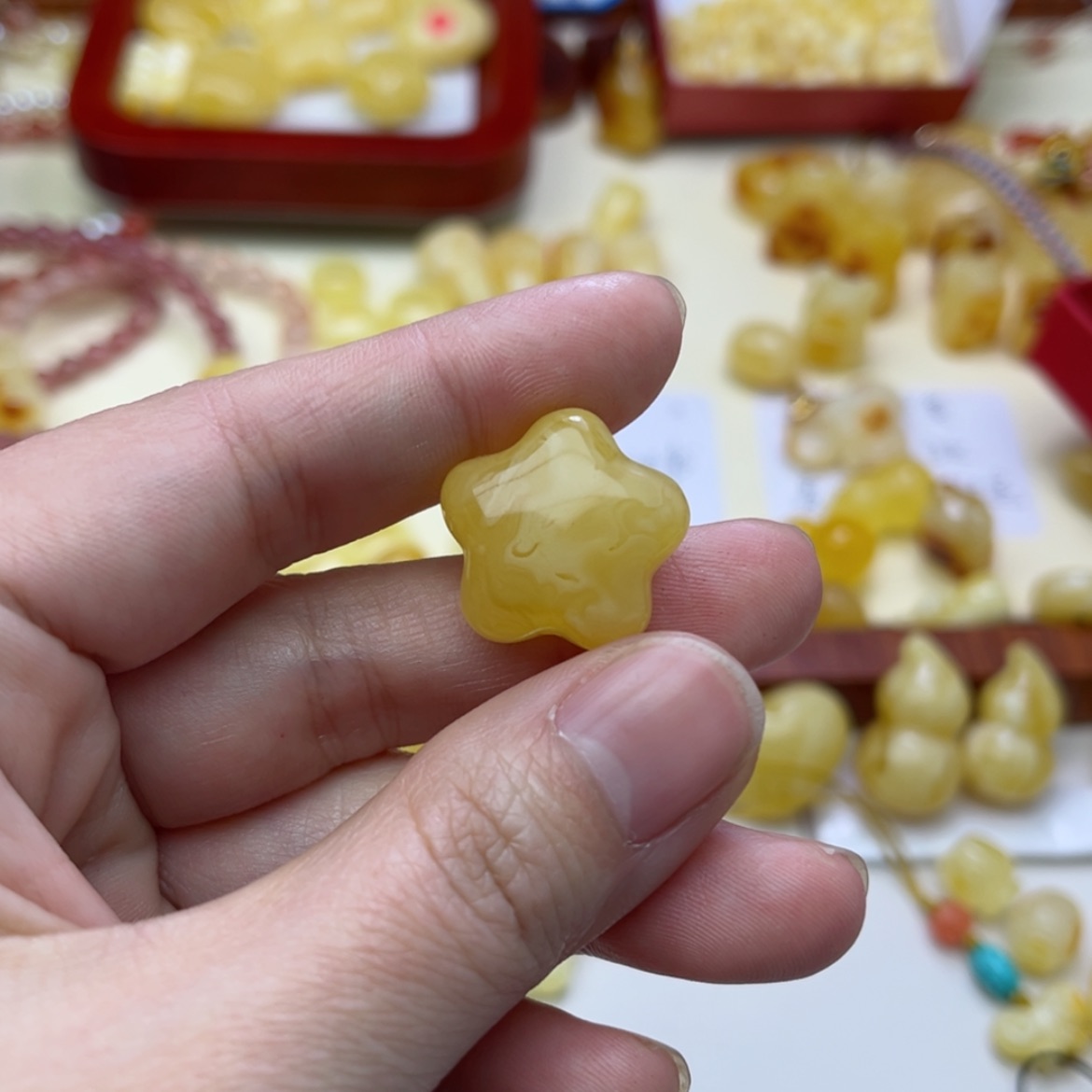 【闪购商品】蜜蜡裸石未镶嵌ฅ****✨定制