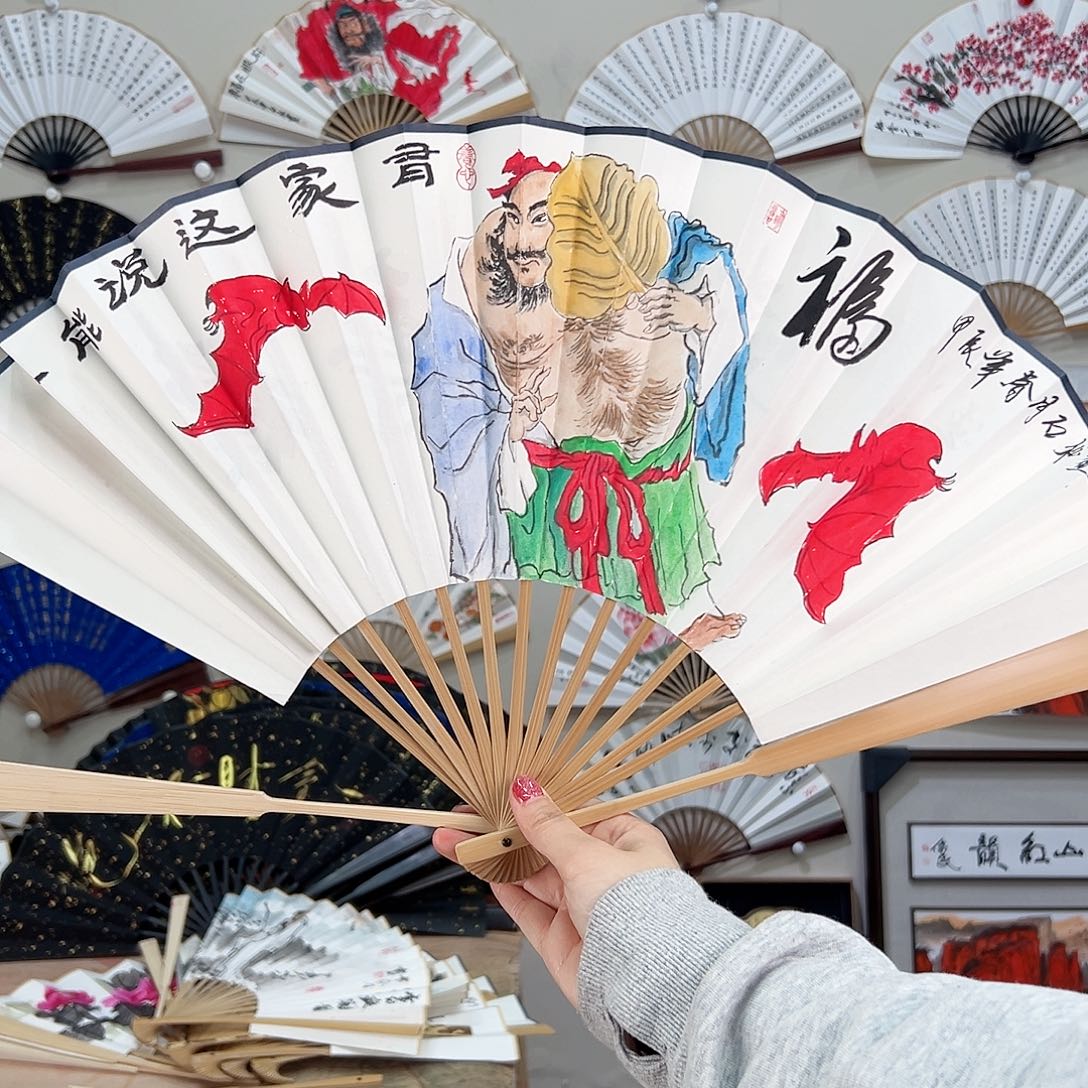 书法十寸玉竹-文玩扇-手写-粘好发出