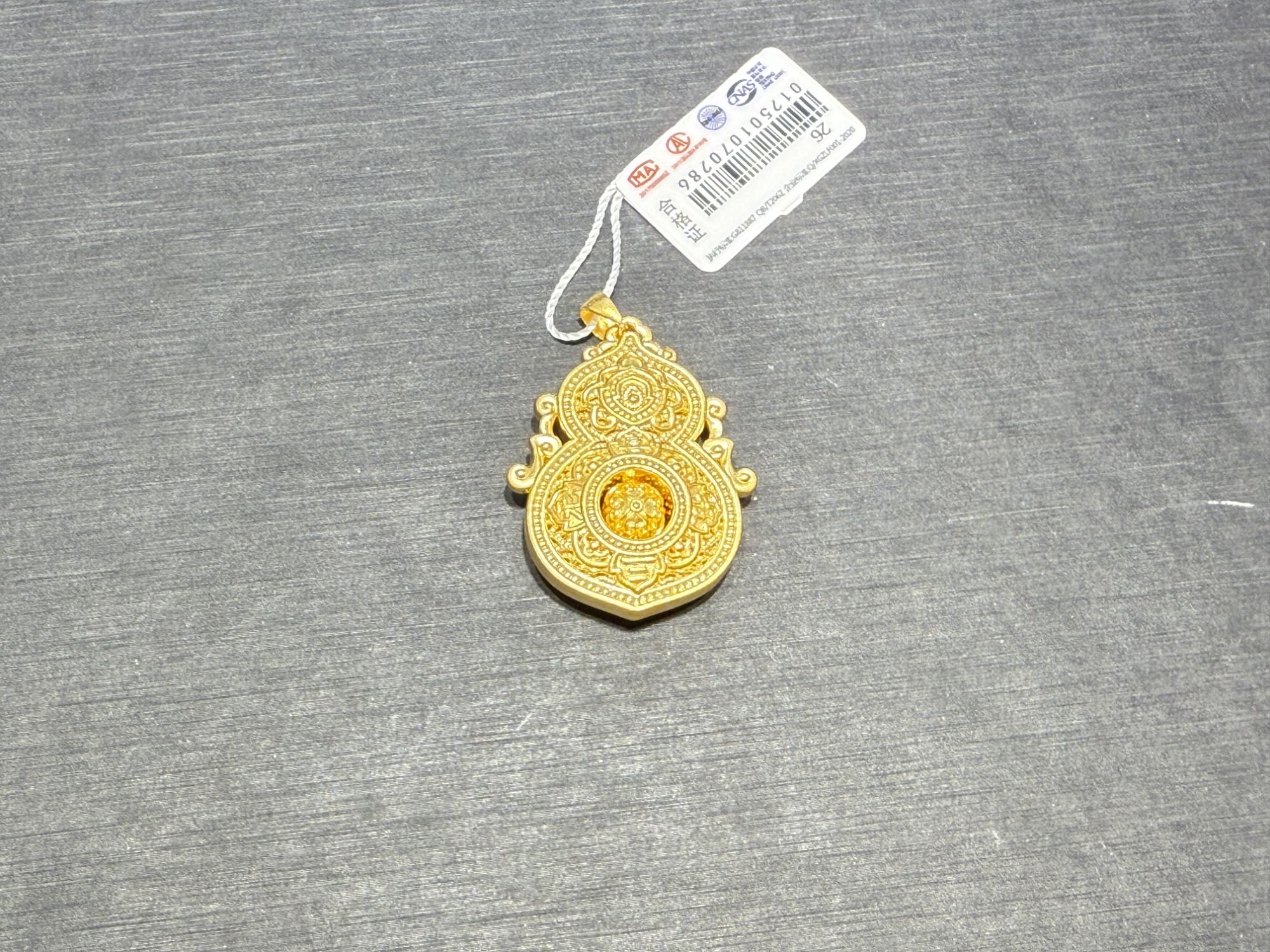 【金展珠宝】足金 四美葫芦吊坠 瓜子扣