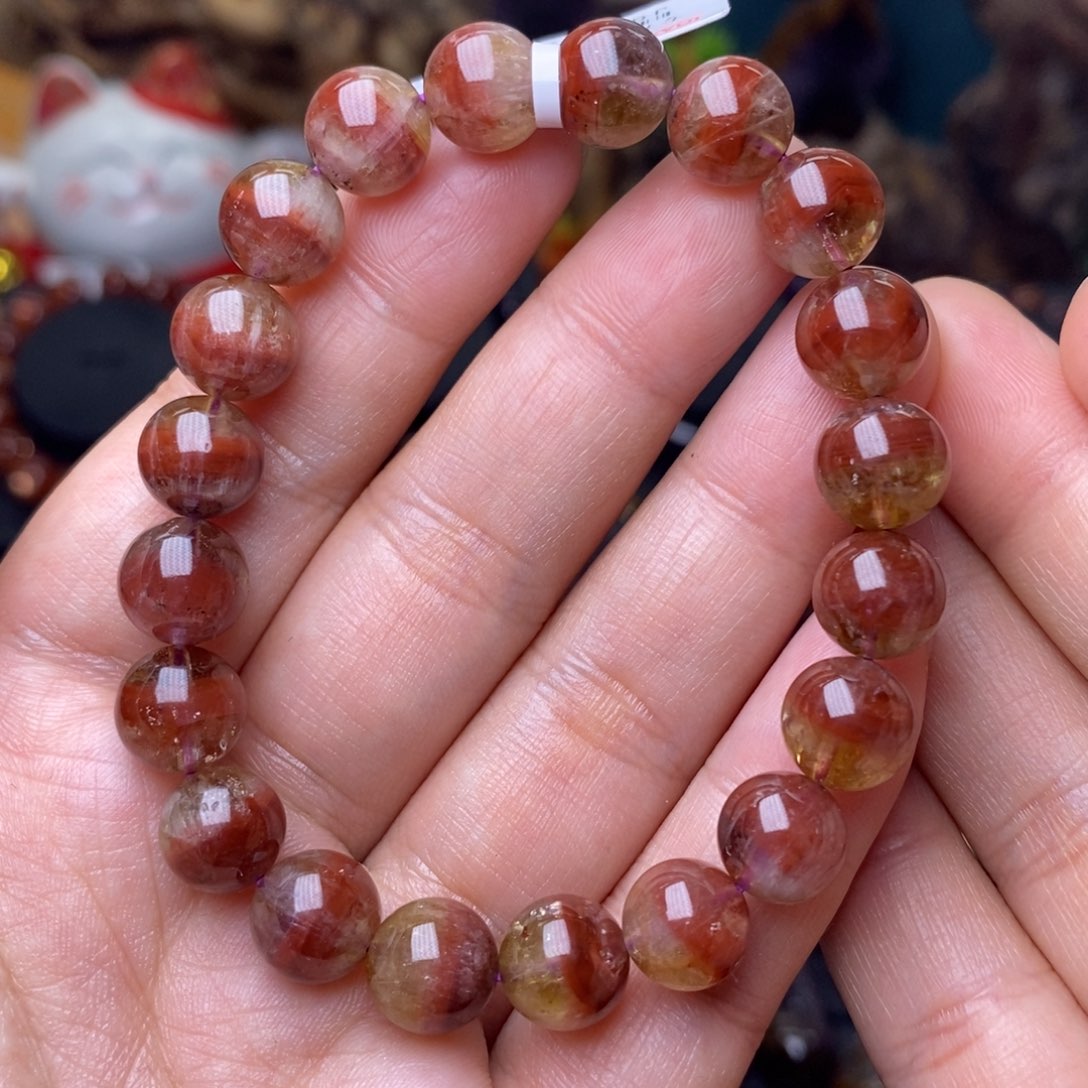 水晶A005老矿牛血红单圈9m未镶嵌