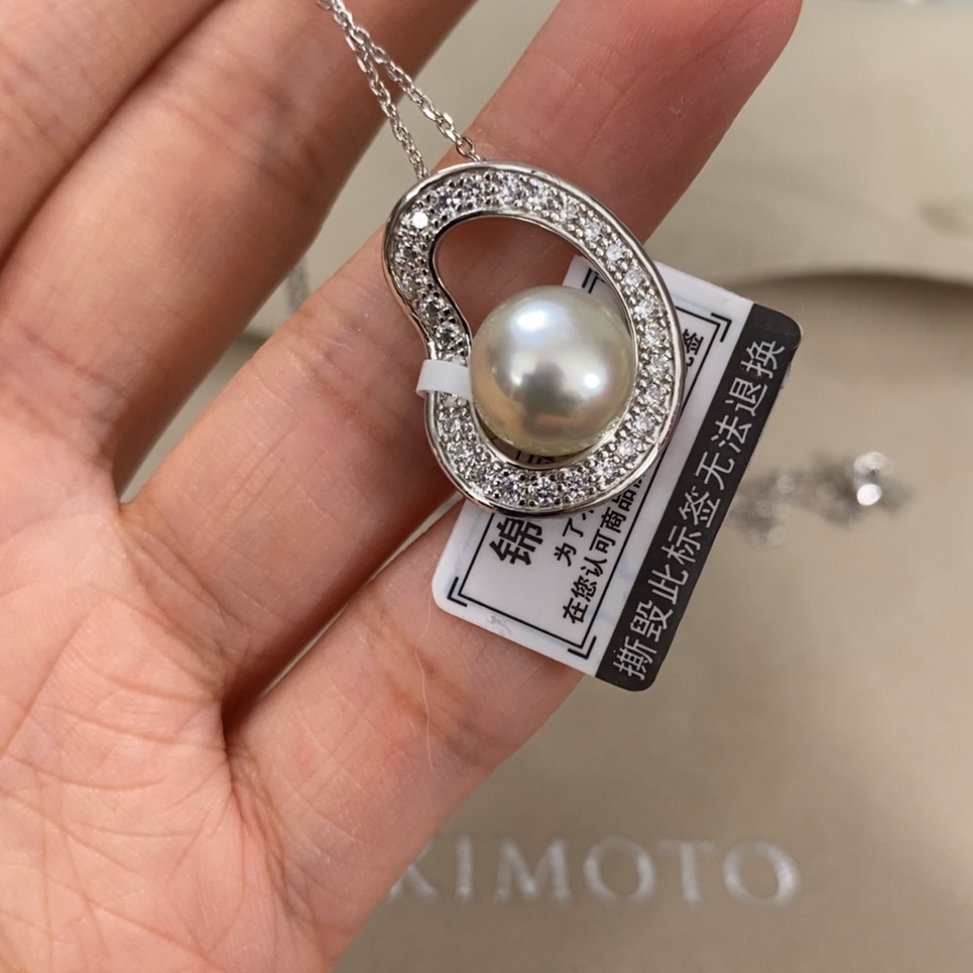 颈饰银S925镶嵌海水珍珠